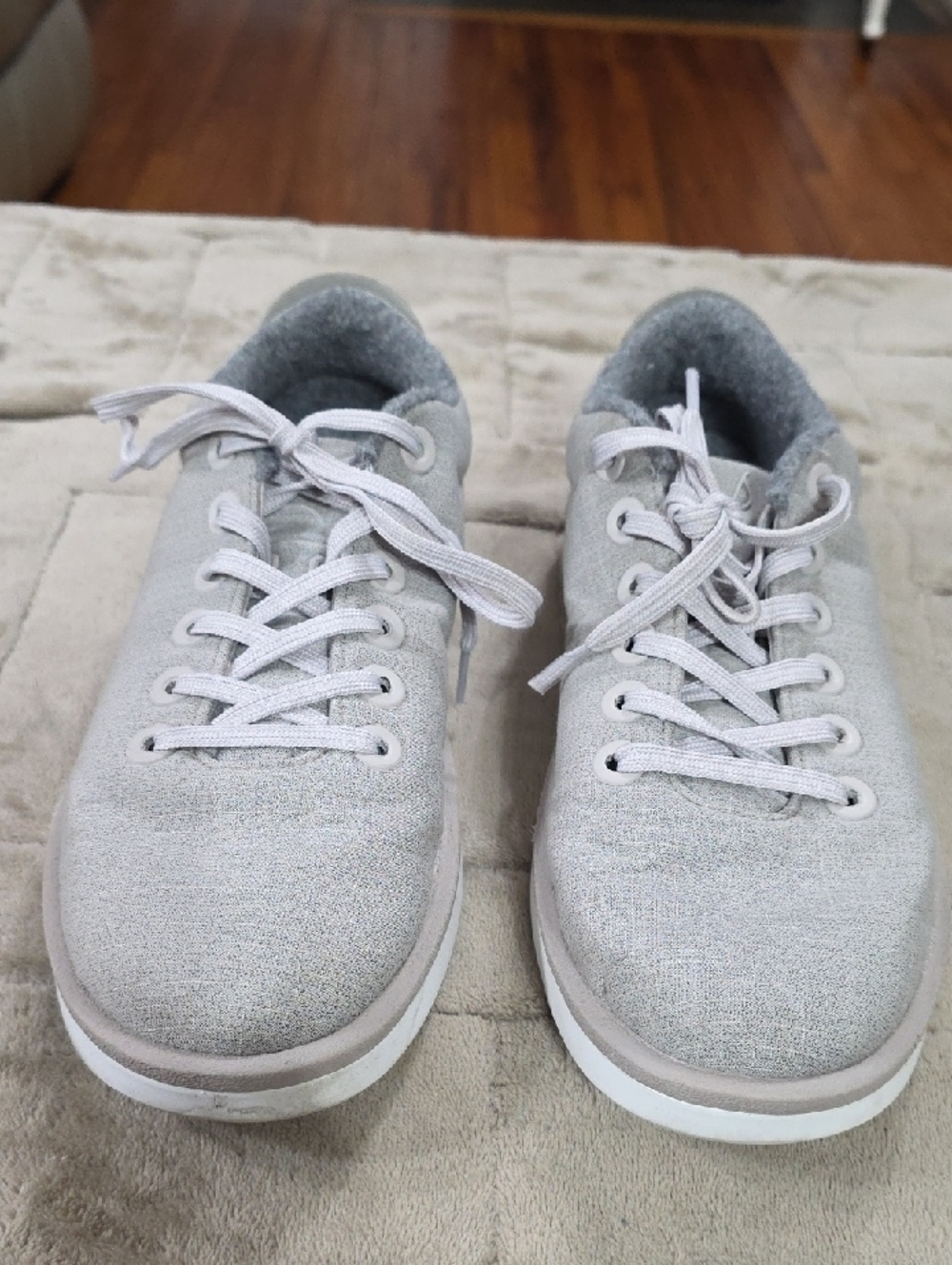 Allbirds Women's‎ Sneakers Gray Fabric Merino Wool Lined Comfort Sz 9 EUC